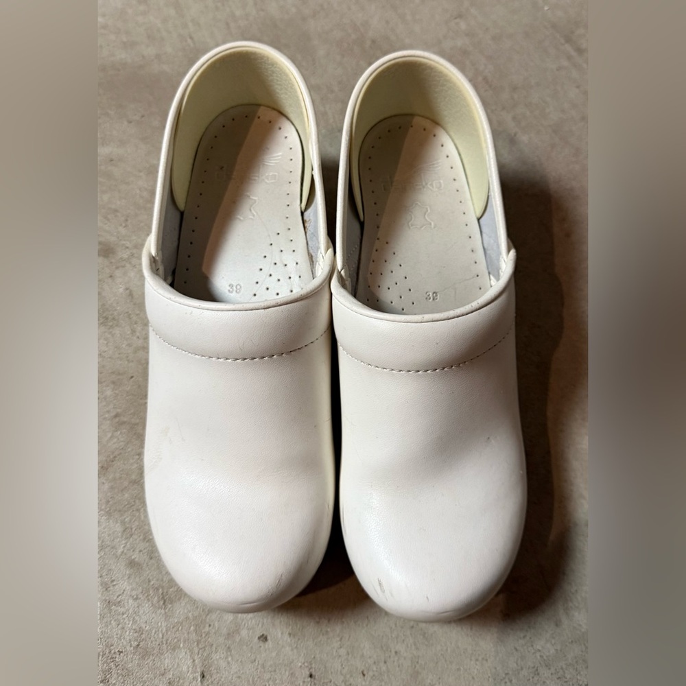 Size 39- White Dansko Slip-On Clogs